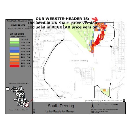 M61-SOUTH DEERING, Latino Population Percentages, by Census Blocks, Census 2010