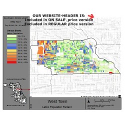 M61-WEST TOWN, Latino Population Percentages, by Census Blocks, Census 2010