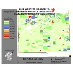 M21-Kendall County, Latino Population Percentages, by Census Blocks, Census 2010