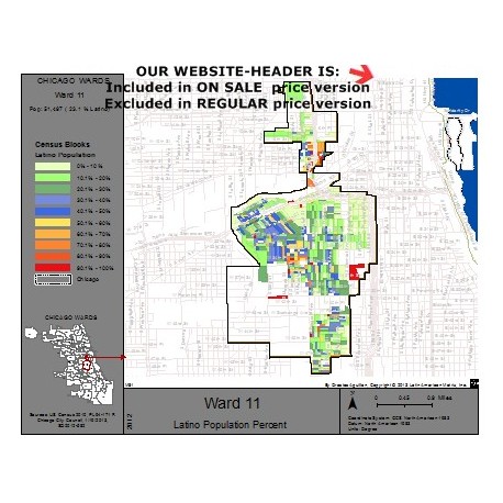 M81-Ward 11, Latino Population Percentages, by Census Blocks, Census 2010