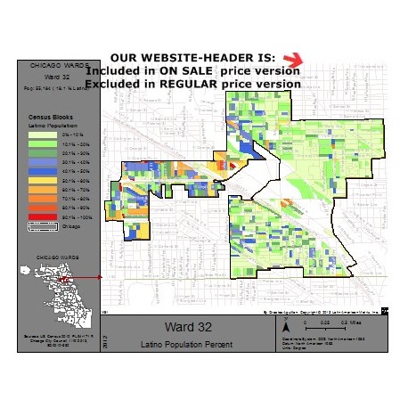 M81-Ward 32, Latino Population Percentages, by Census Blocks, Census 2010