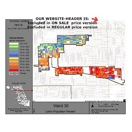 M81-Ward 36, Latino Population Percentages, by Census Blocks, Census 2010