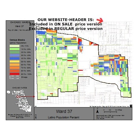 M81-Ward 37, Latino Population Percentages, by Census Blocks, Census 2010