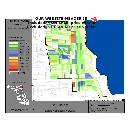 M81-Ward 48, Latino Population Percentages, by Census Blocks, Census 2010