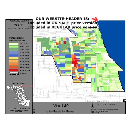 M81-Ward 49, Latino Population Percentages, by Census Blocks, Census 2010