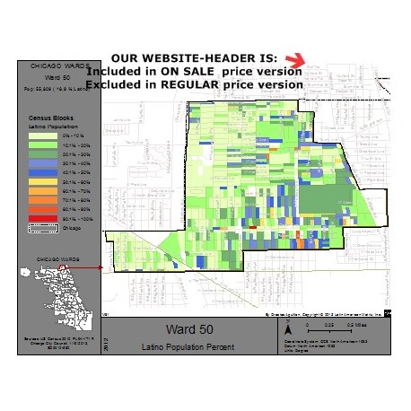 M81-Ward 50, Latino Population Percentages, by Census Blocks, Census 2010