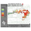 M41-IL House District 1, Latino Population Percentages, by Census Blocks, Census 2010