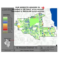 M41-IL House District 13, Latino Population Percentages, by Census Blocks, Census 2010