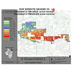 M41-IL House District 3, Latino Population Percentages, by Census Blocks, Census 2010