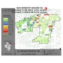 M41-IL House District 30, Latino Population Percentages, by Census Blocks, Census 2010