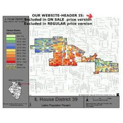 M41-IL House District 39, Latino Population Percentages, by Census Blocks, Census 2010