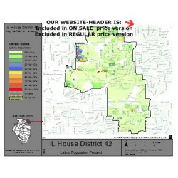 M41-IL House District 42, Latino Population Percentages, by Census Blocks, Census 2010