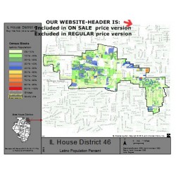 M41-IL House District 46, Latino Population Percentages, by Census Blocks, Census 2010