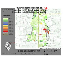 M41-IL House District 49, Latino Population Percentages, by Census Blocks, Census 2010