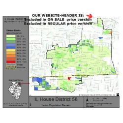 M41-IL House District 56, Latino Population Percentages, by Census Blocks, Census 2010