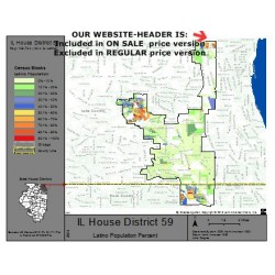 M41-IL House District 59, Latino Population Percentages, by Census Blocks, Census 2010