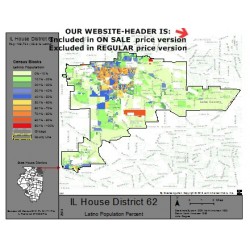 M41-IL House District 62, Latino Population Percentages, by Census Blocks, Census 2010