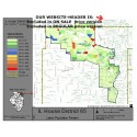 M41-IL House District 65, Latino Population Percentages, by Census Blocks, Census 2010