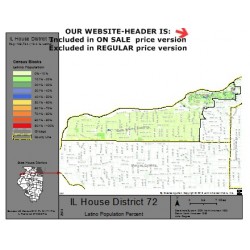 M41-IL House District 72, Latino Population Percentages, by Census Blocks, Census 2010