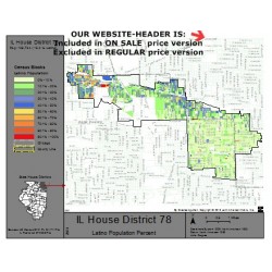 M41-IL House District 78, Latino Population Percentages, by Census Blocks, Census 2010