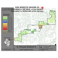 M41-IL House District 8, Latino Population Percentages, by Census Blocks, Census 2010