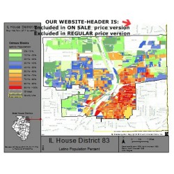 M41-IL House District 83, Latino Population Percentages, by Census Blocks, Census 2010