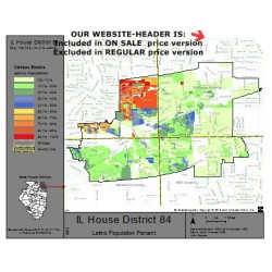 M41-IL House District 84, Latino Population Percentages, by Census Blocks, Census 2010