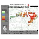 M42-IL House District 1, Latino Population Percentages, by Census Blocks, Census 2010