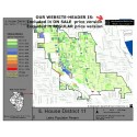 M42-IL House District 11, Latino Population Percentages, by Census Blocks, Census 2010