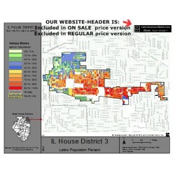 M42-IL House District 3, Latino Population Percentages, by Census Blocks, Census 2010