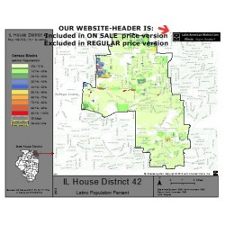 M42-IL House District 42, Latino Population Percentages, by Census Blocks, Census 2010