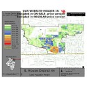 M42-IL House District 44, Latino Population Percentages, by Census Blocks, Census 2010