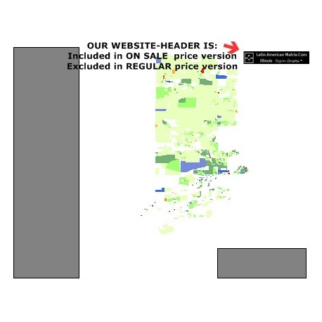 M42-IL House District 50, Latino Population Percentages, by Census Blocks, Census 2010