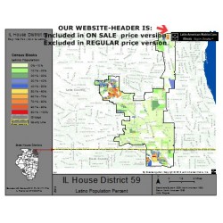 M42-IL House District 59, Latino Population Percentages, by Census Blocks, Census 2010