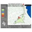 M42-IL House District 6, Latino Population Percentages, by Census Blocks, Census 2010