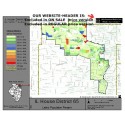 M42-IL House District 65, Latino Population Percentages, by Census Blocks, Census 2010