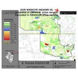 M42-IL House District 66, Latino Population Percentages, by Census Blocks, Census 2010