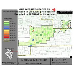 M42-IL House District 80, Latino Population Percentages, by Census Blocks, Census 2010