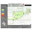 M42-IL House District 80, Latino Population Percentages, by Census Blocks, Census 2010