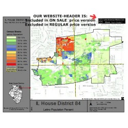 M42-IL House District 84, Latino Population Percentages, by Census Blocks, Census 2010