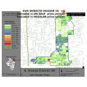 M42-IL House District 98, Latino Population Percentages, by Census Blocks, Census 2010