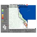 M51-IL Senate District 13, Latino Population Percentages, by Census Blocks, Census 2010