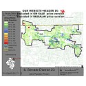 M51-IL Senate District 23, Latino Population Percentages, by Census Blocks, Census 2010