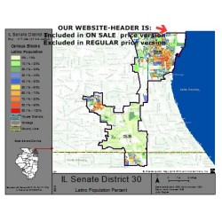 M51-IL Senate District 30, Latino Population Percentages, by Census Blocks, Census 2010