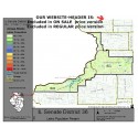 M51-IL Senate District 36, Latino Population Percentages, by Census Blocks, Census 2010