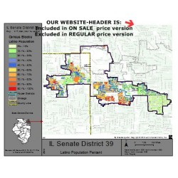 M51-IL Senate District 39, Latino Population Percentages, by Census Blocks, Census 2010