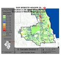 M51-IL Senate District 7, Latino Population Percentages, by Census Blocks, Census 2010