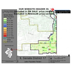 M52-IL Senate District 17, Latino Population Percentages, by Census Blocks, Census 2010