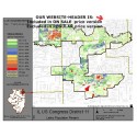 M71-IL US Congress District 11, Latino Population Percentages, by Census Blocks, Census 2010