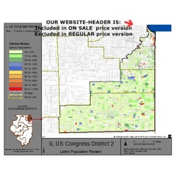 M71-IL US Congress District 2, Latino Population Percentages, by Census Blocks, Census 2010